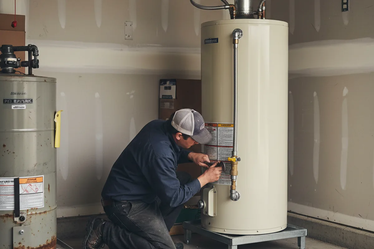 Water heater and shutoff valve replacement in Mousie